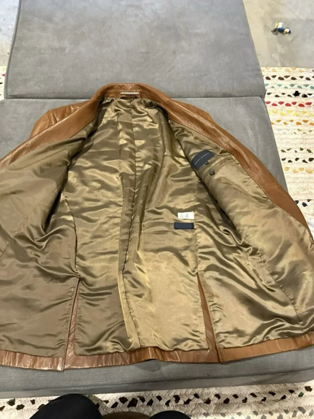 Banana Republic Men's Brown 100% Leather 2 Button Sport Coat Jacket SZ 42 Large